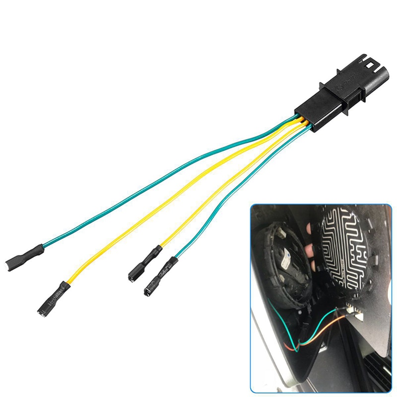 4Pins 12V Side Mirror Heating Function Connector Cable Wire for-BMW X5 F10 Electric Heated Wing Mirror: Default Title