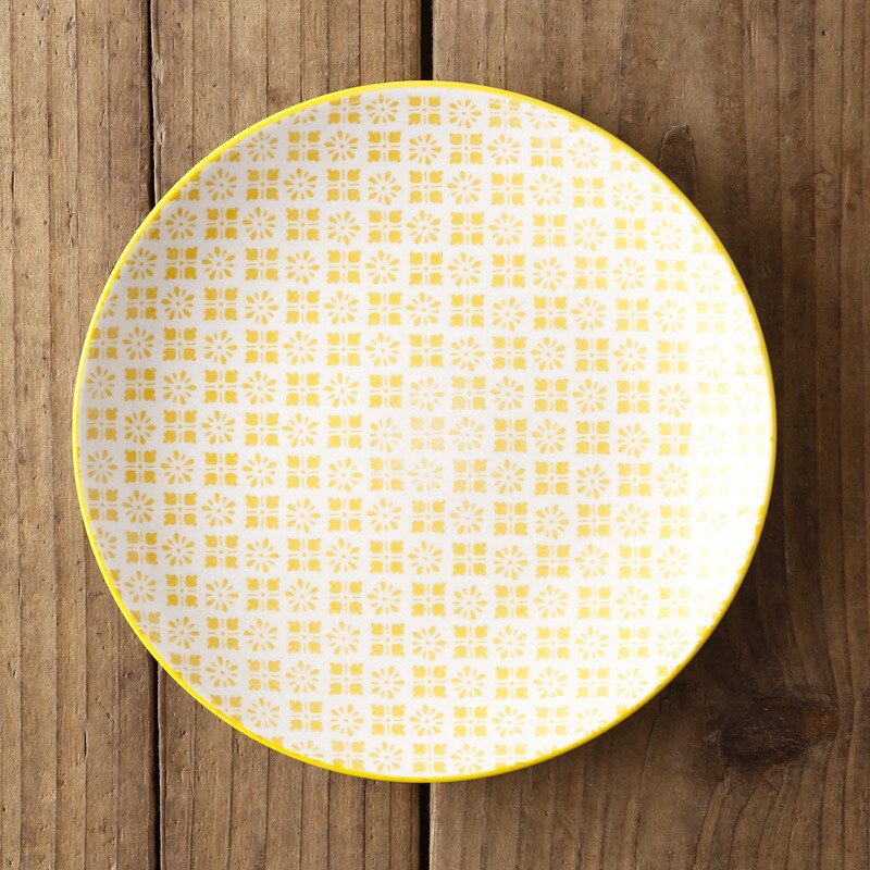 Nordic Creatieve Moderne Minimalistische Onderglazuur Keramische Servies Huishoudelijke 8-Inch Western-Stijl Voedsel En Snack Vlakke Plaat: N 20.5x20.5x2.4cm