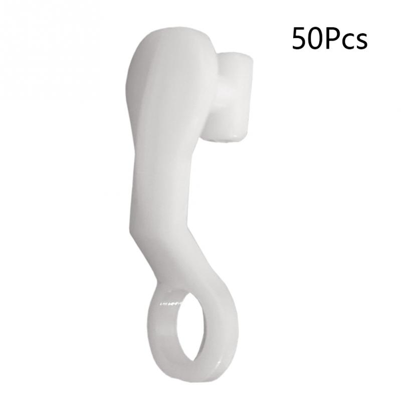 50 st gardin glidkrok drapering tillbehör räls löpare robust grepp för utbyte på fönster gardin klämma glider krok #