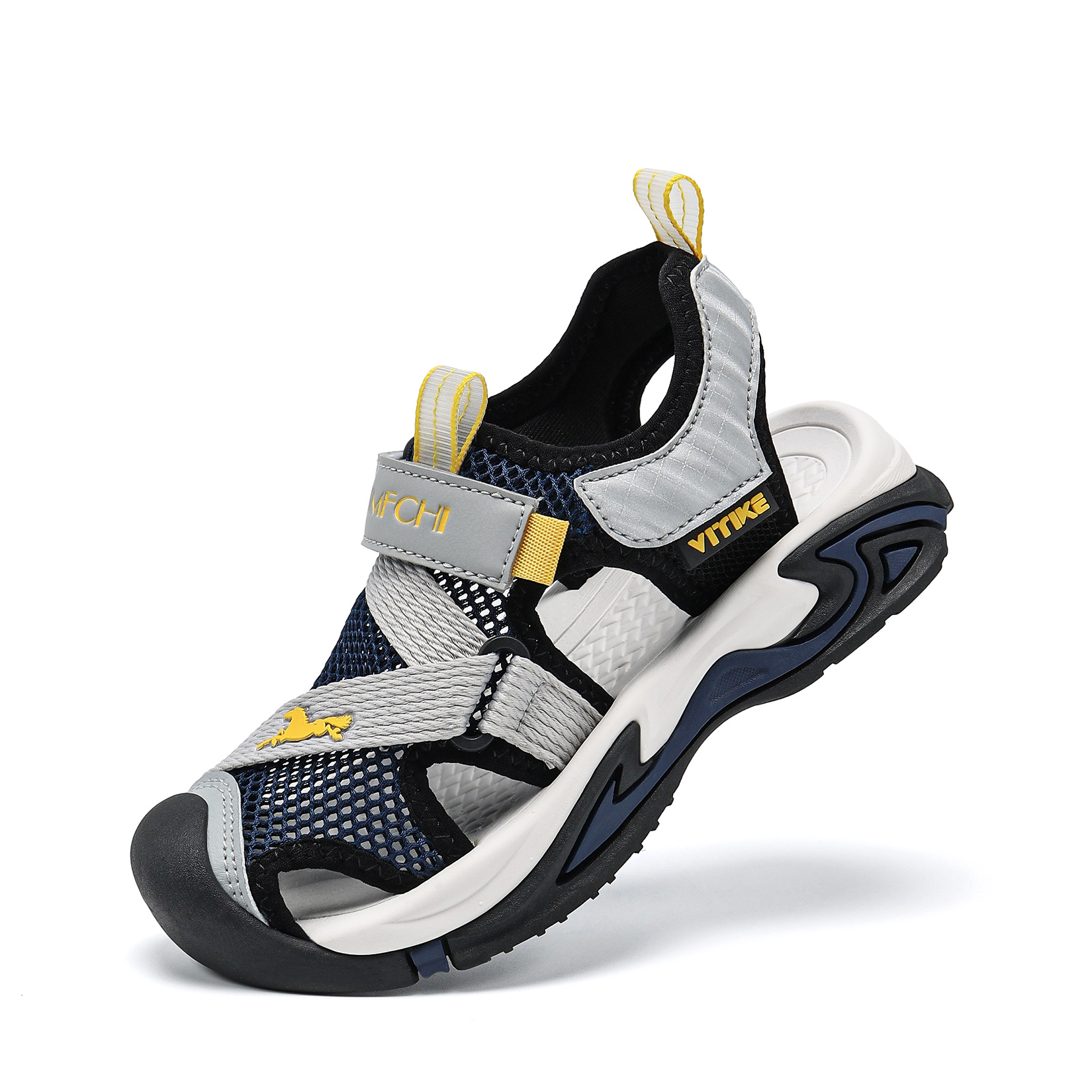 Barnesandaler for gutter sommer guttesko lukket tå sikkerhetssko barnesandaler: Gul / 38