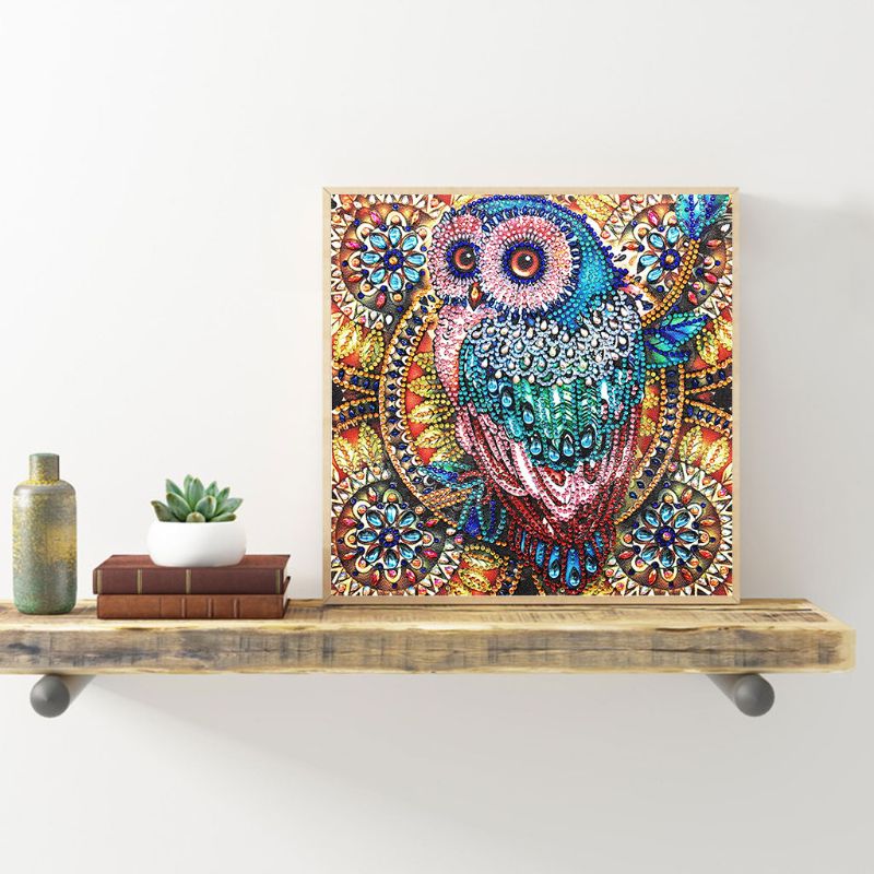 Owl 5D Special Shaped Diamond Painting Embroidery Needlework Rhinestone Crystal Cross Craft Stitch Kit DIY