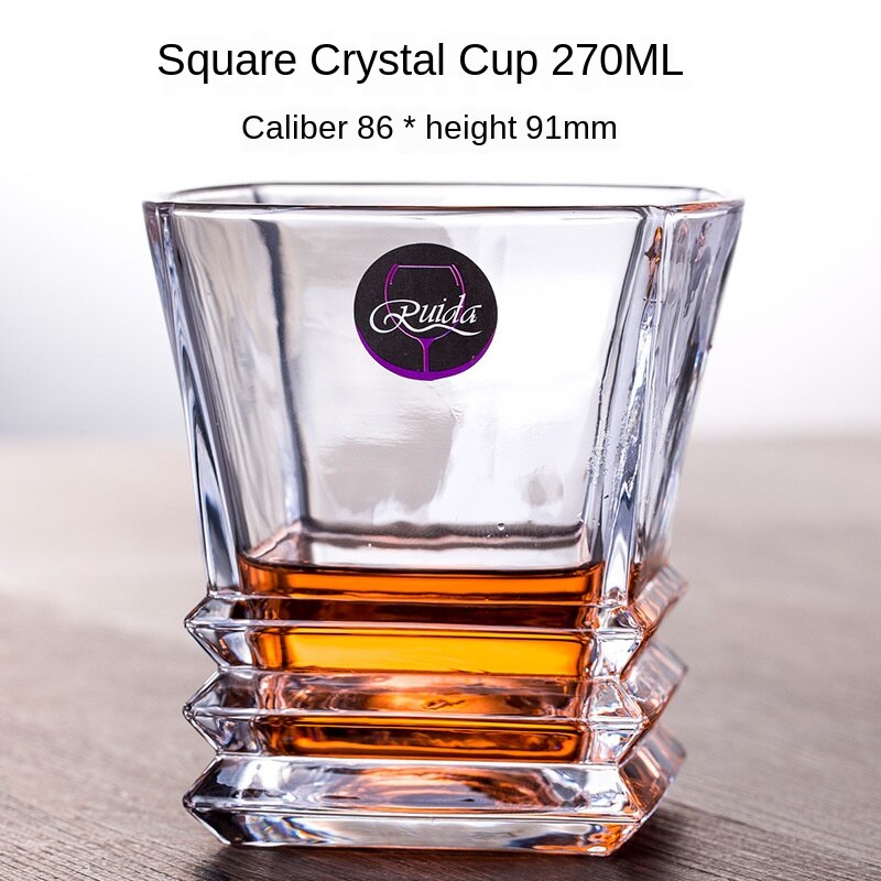 Vierkante kristallen whiskyglazen voor thuis, bar, bier, water en feest, hotel, bruiloft, glazen en drinkgerei: Sifang