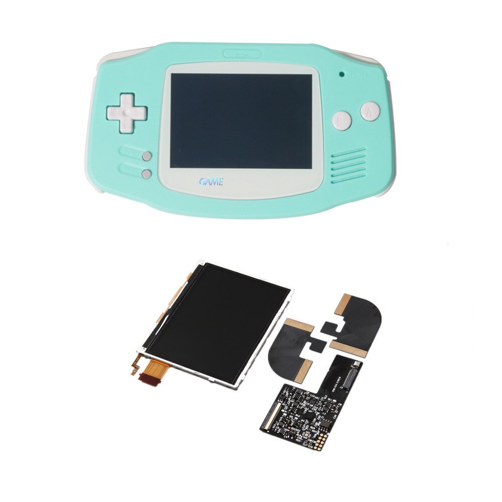 FUNNNYPLAYING For Gameboy GBA Advance ITA AGB RETRO PIXEL TFT BACKLIGHT KIT Memory Brightness Adjust The Display With Shell: TF BLUE WHITE ITA