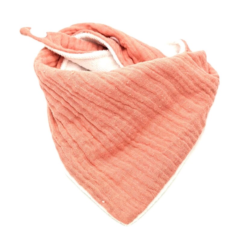 Bavoir d'alimentation en gaze douce pour bébé, serviette de salive pour tout-petit, écharpe triangulaire, tissu de rots, , 77HD