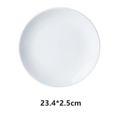 Porcelain &amp; Ceramic Dinner Plate Round 5-10 Inches Wedding Kitchen Tableware Steak &amp; Cake Dessert Dishes White: Style 10