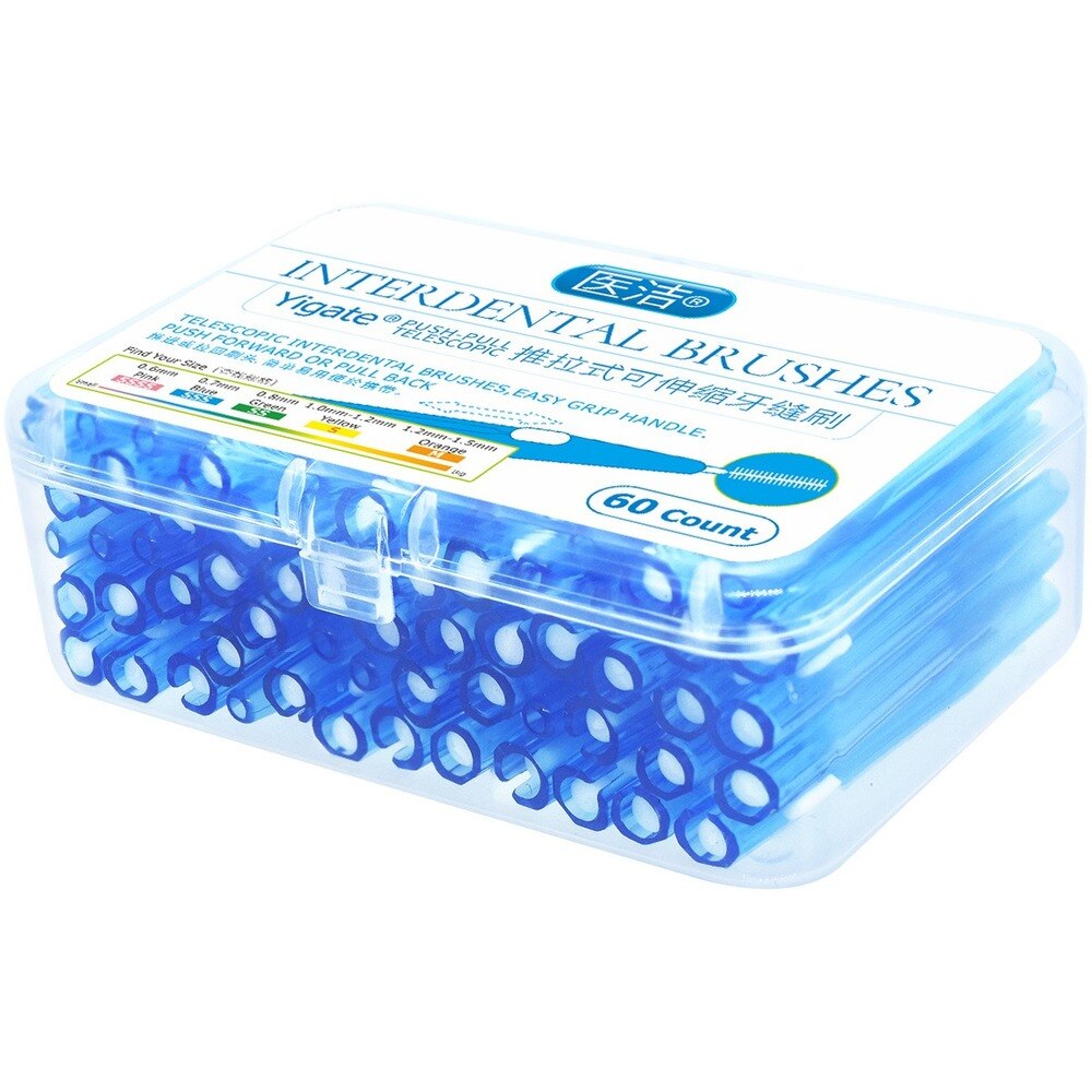 Push-pull Interdental Brush Interdental Brush Cleaning Tooth Gap Orthodontic Tooth Gap Brush 60 / Box