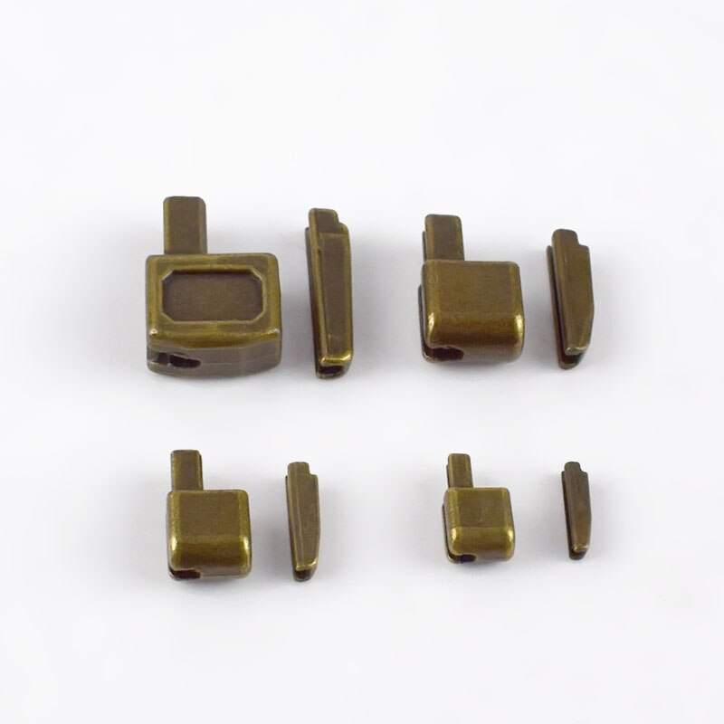 Meetee Lynlås Reparationssæt 10 Sæt - Metal Lynlås Skydere og Stoppere til Udskiftning: Bronze / 10#