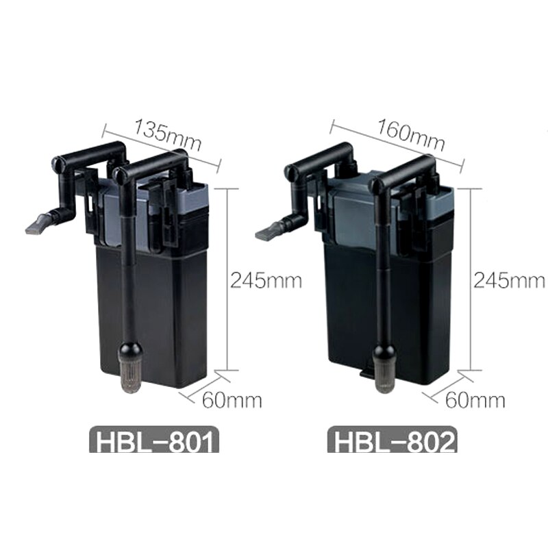 Sunsun HBL-801 HBL-802 6W 500L/H Aquarium Turtle Fish Tank Water Filter