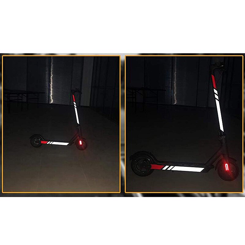 Reflecterende Stickers Voor Xiaomi Mijia M365 (Wit + Rood 2) & Elektrische Scooter Achterlichten Led Achterspatbord