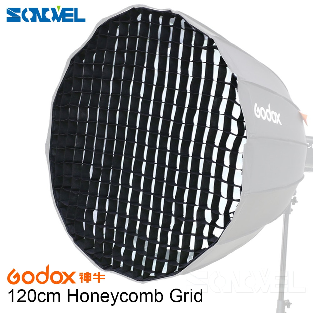 Godox Portable P120L P120H 120cm Honeycomb Grid 16 Rods Deep Parabolic Softbox