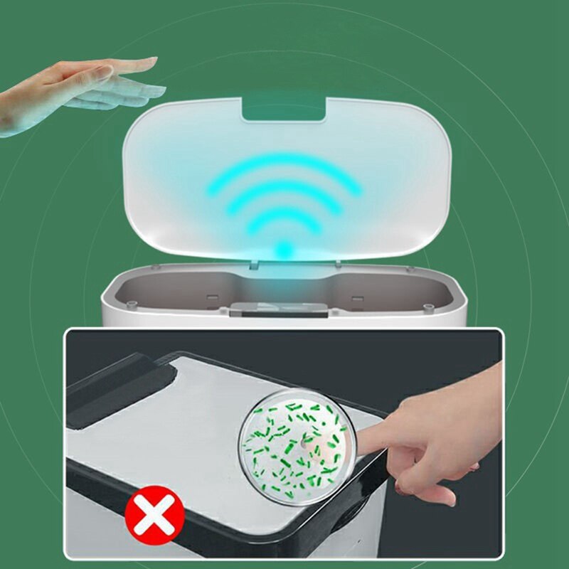 13L Smart Sensor Dustbin Electric Automatic Rubbish Can USB Waterproof Dustbin Home Induction Garbage Bin