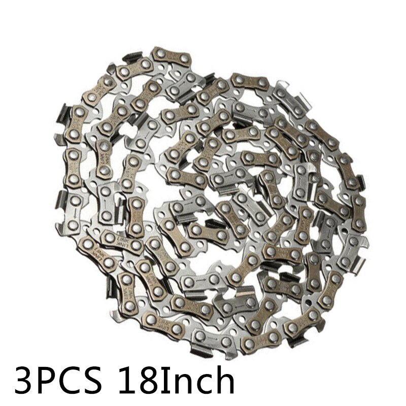 3/1pcs 18 Inch Chainsaw Saw Chain Blade Pitch Wood Carving Saw 3/8 LP 0.050 Gauge 72DL Replacement Part Saw Chain: 3pcs