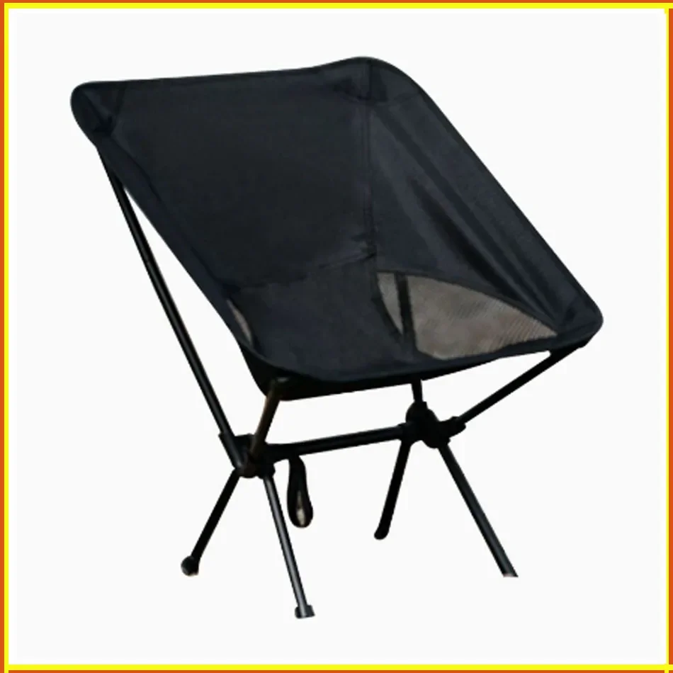 #TARKA Foldable Camping Chairs Set Lightweight folding Chair Ultralight Backpacking Moon Chairs for Garden Picnic Beach Fishing: black