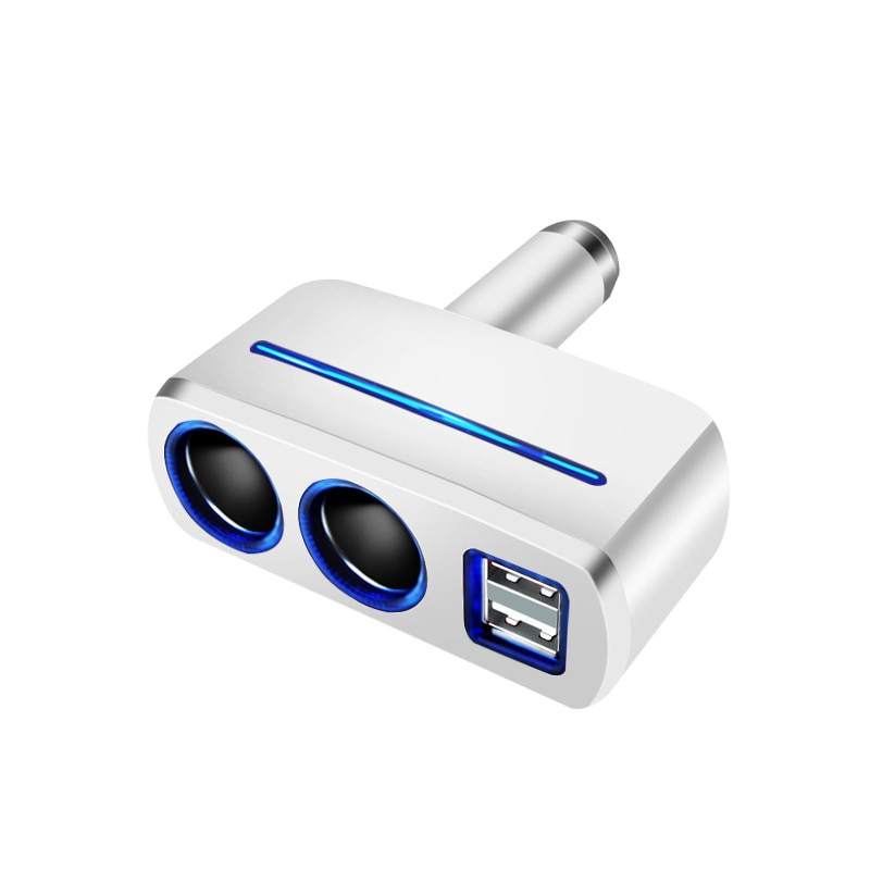 Auto Universele Auto Sigarettenaansteker Dual Usb Charger Socket Power Adapter 2.1A/1.0A 80W Splitter Charger 12-24V