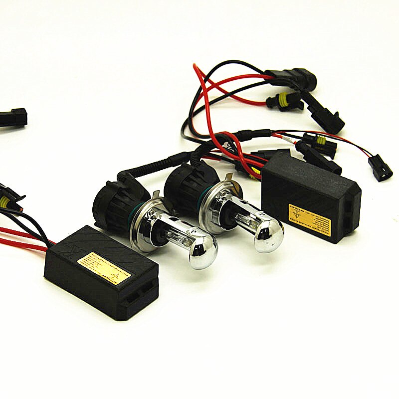 Xenón H4 DC 12V 55w brillante y rápido escondió auto faro bixenon H4 alta baja y haz kit HID 6000k 8000k 10000k