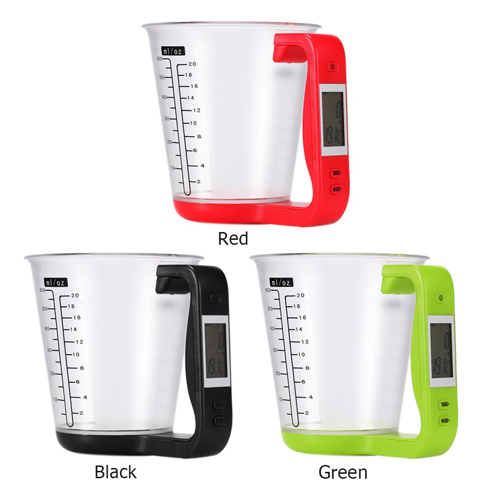 Portable Digital Temperature Measuring cup Measurement Cups Electronic Kitchen Baking Scales Enduring Food Scale Timer LCD