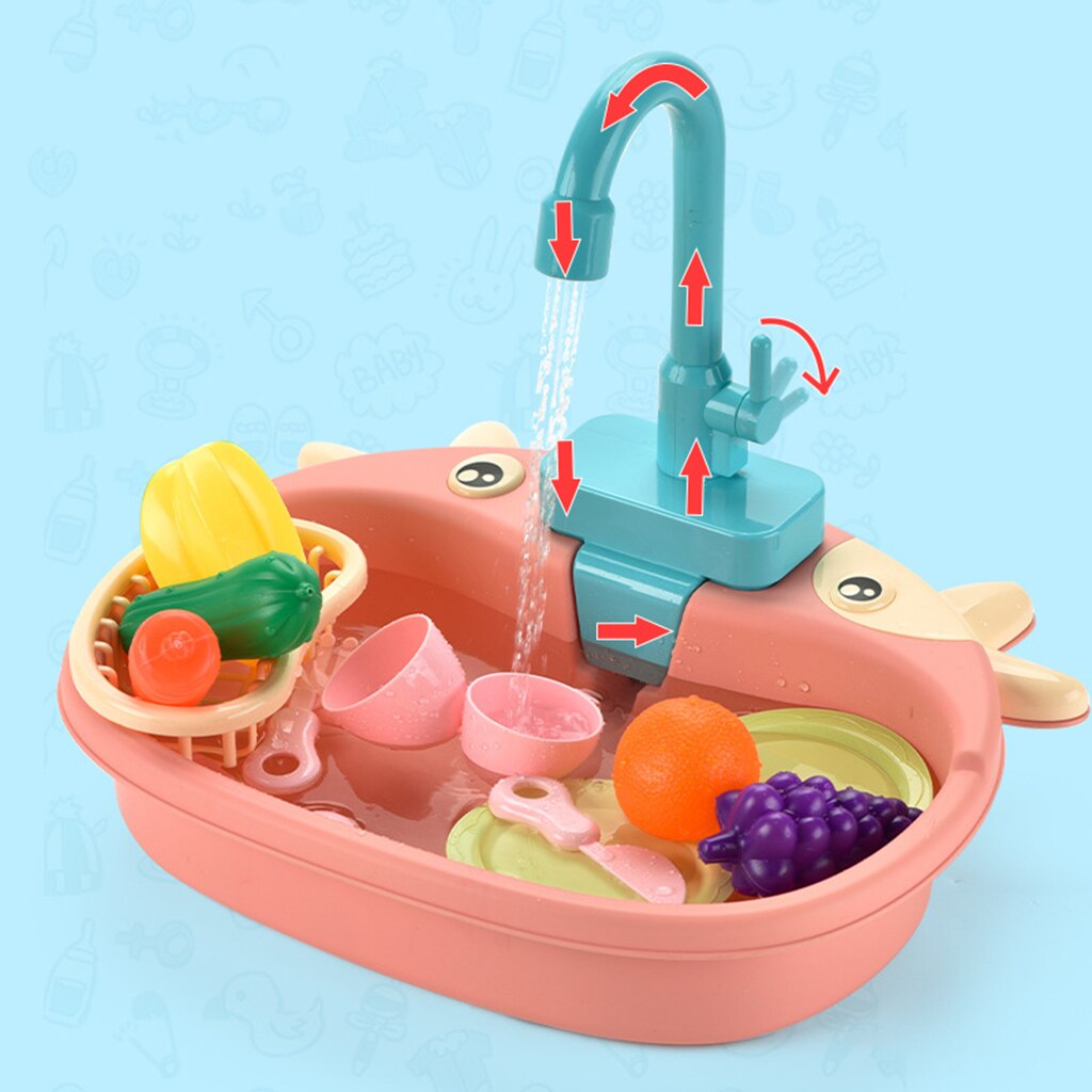 Elektrische Aanrecht Pretend Play Set Met Running Water Rollenspel Speelgoed