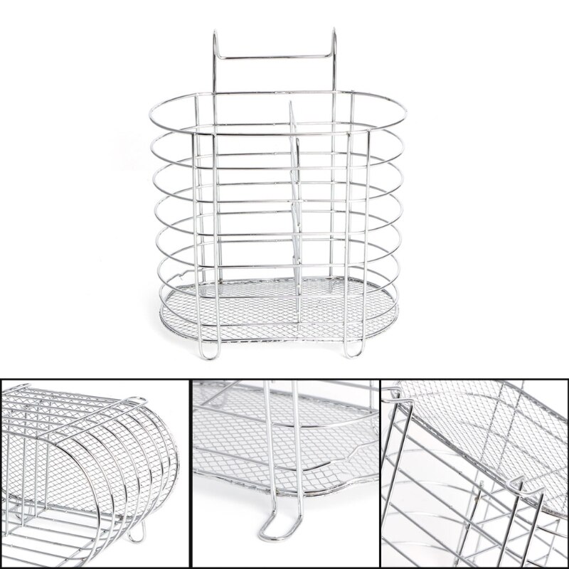 Métal suspendu porte-couverts égouttoir cuillère fourchette baguettes de rangement panier support cuisine accessoires outil organisateur vaisselle Tube