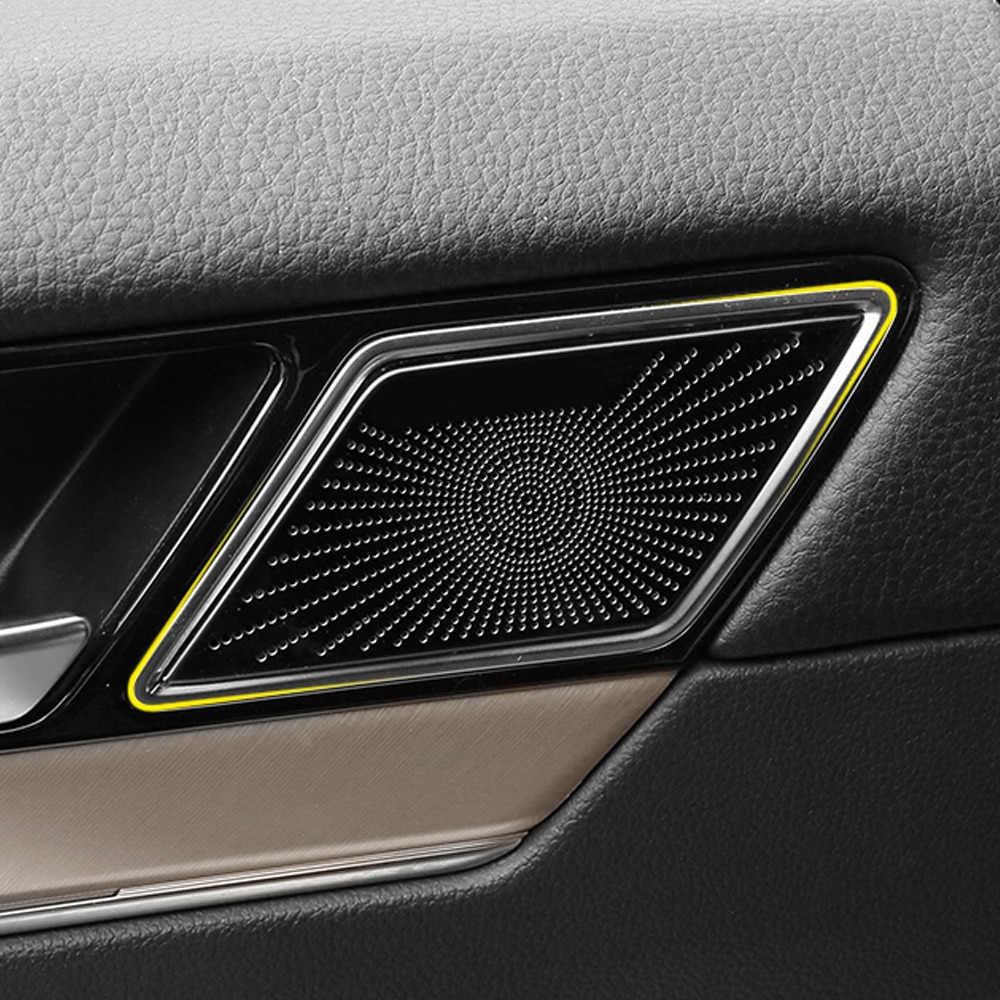 For VW Volkswagen Arteon CC Stainless Car Door Panel Loudspeaker Pad Speaker Cover Trim Frame Sticker Accessories