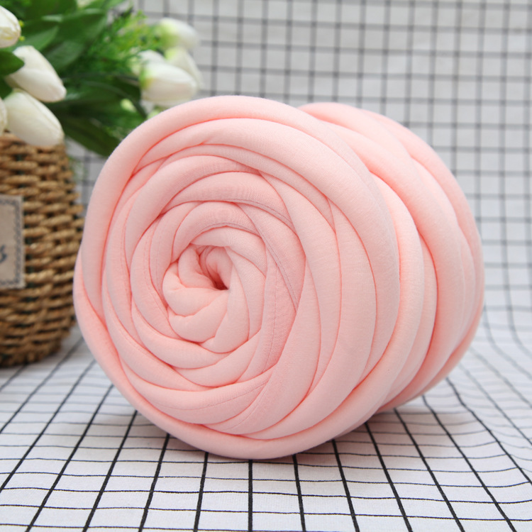 Fils de laine mérinos très épais, 500 g/rouleau, 2.5-5.0cm, doux, bras volumineux, pour tricot, couverture, fil de filature: Rose