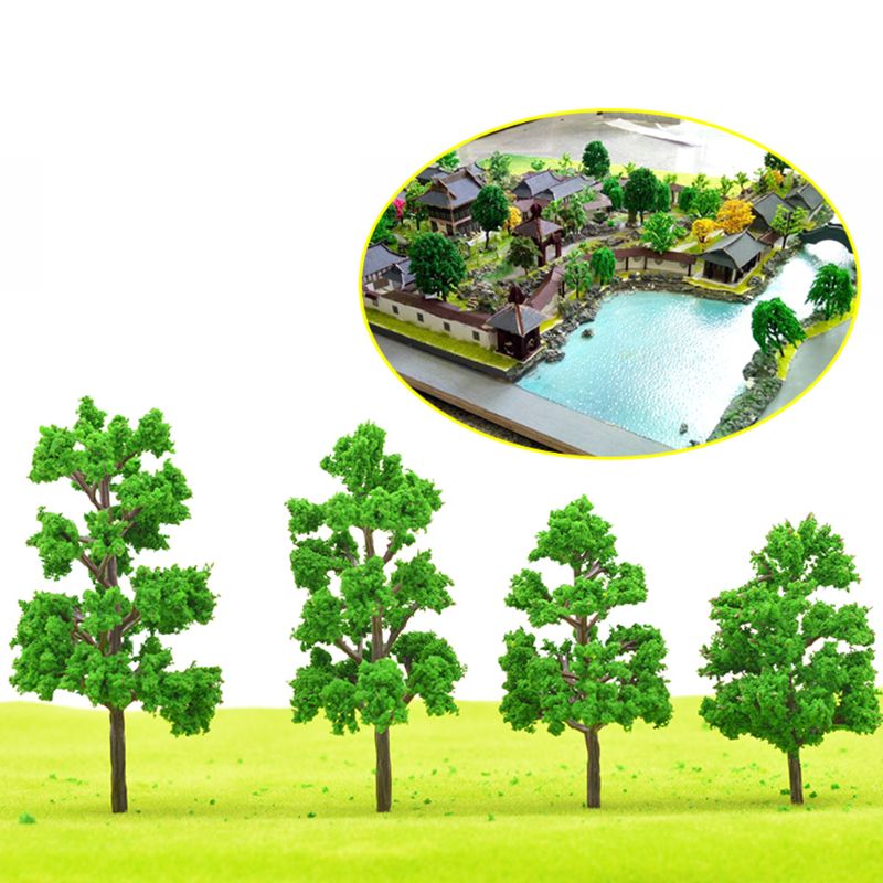 5 Pcs Perzik Bomen Miniatuur Model Zand Tafel Bos Layout Diy Landschap Simulatie Handgemaakte Materialen