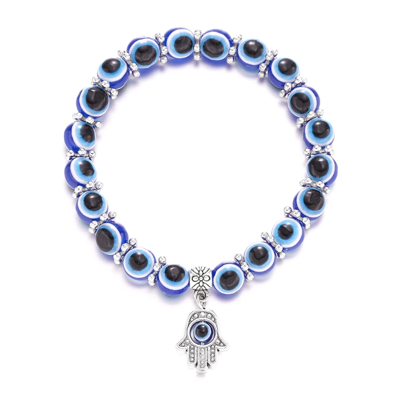 Eye Ankle Bracelet Evil Eye Bead Chain Lucky Kabbalah Protection Amulet Bracelet Turkey Blue Eye Bracelet for Ladies R7RF: 1