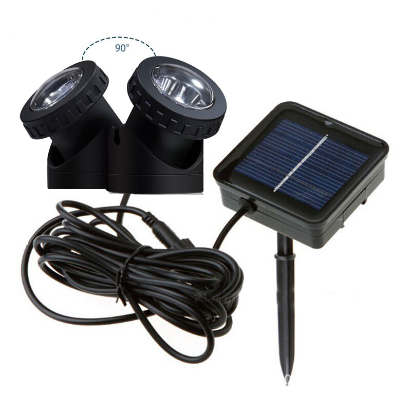 1/2 Lamps Solar Powered Landscape Projection Spotlight Underwater Lights For Garden Pool Pond Lawn Outdoor Lighting Projector: 2 lamp / Warm white