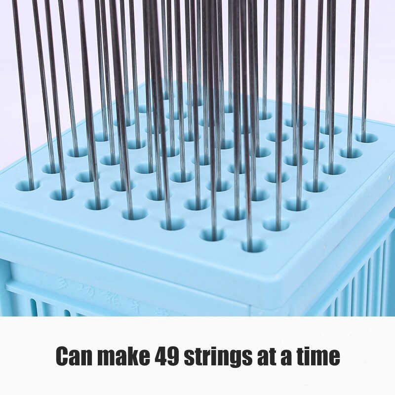 Spiedino di carne usura macchina per corde di carne 49 fori BBQ strumenti per spiedini di carne macchina per spiedini di wafer griglia barbecue accessori da cucina