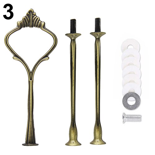 1 Set 2 or 3 Tiers Sweets Candy Cupcake Tray Wedding Party Cake Display Stand: Antique Brass