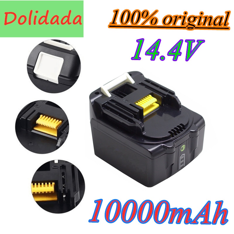 14.4 V 10000 Mah Li-Ion Batterij Voor Makita Batterij 14.4 V BL1430 BL1415 194066-1-194065-3 194559-8 MAK1430Li. MET1821