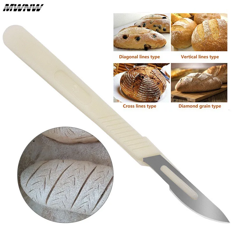 Cortador de pan, cuchillas de pan francés, cuchillo para tallar, utensilios de cocina, accesorio para hornear, herramientas de pastelería para cortar pan estampado