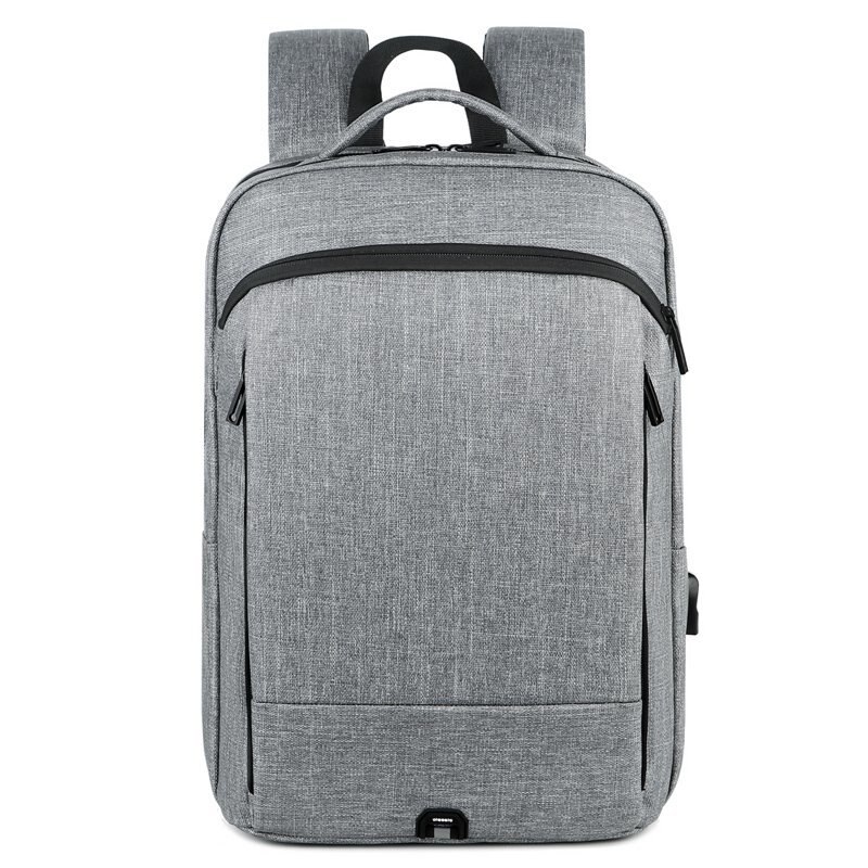 Rugzak Voor Man Business Waterdichte Wasachtige Lijm Laptop Rugzak Multifunctionele Usb Opladen Rugzak Mannen Tas Voor Laptop 15 6: Light gray