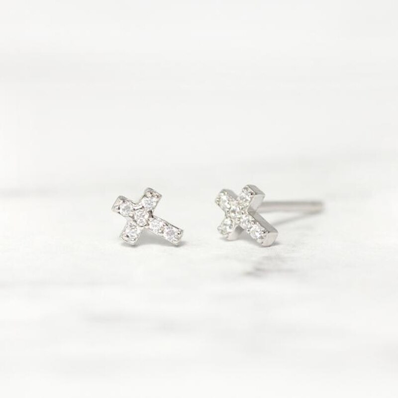 Mini pendientes pequeños de plata fina para mujer, 2 uds., 925, pendientes tipo botón de plata fina, joyería fina, pendientes para chica, de cumpleaños y boda: 14