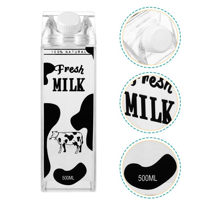 500Ml Gedrukt Melk Fles Praktische Opslag Container Melk Opslag Fles Doos Draagbare Melk Behoud En Lekvrij Fles
