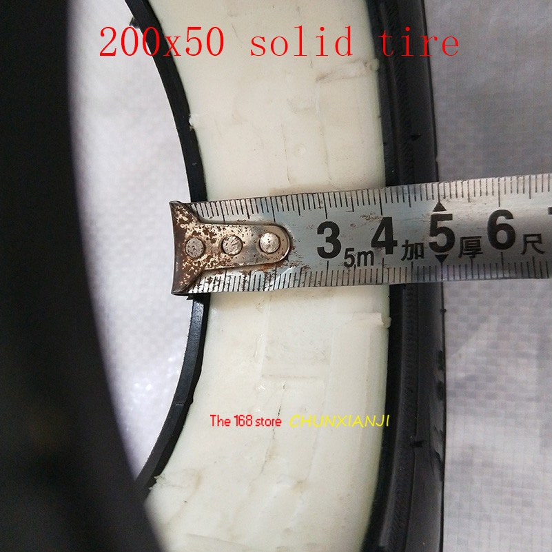 Solid Tubeless Band 200X50 (8X2) solid/Schuim Gevuld Band 200*50 Voor Scheermes E100 E125 E200 Scooter