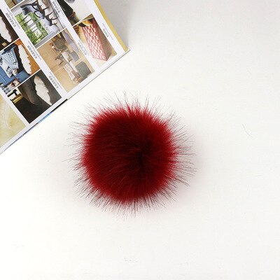 30 stk/parti 8cm blandede bløde rundformede imiterede ræve pomponkugler fluffy pom pom til børn gør-det-selv beklædningsgenstand håndværk: 1