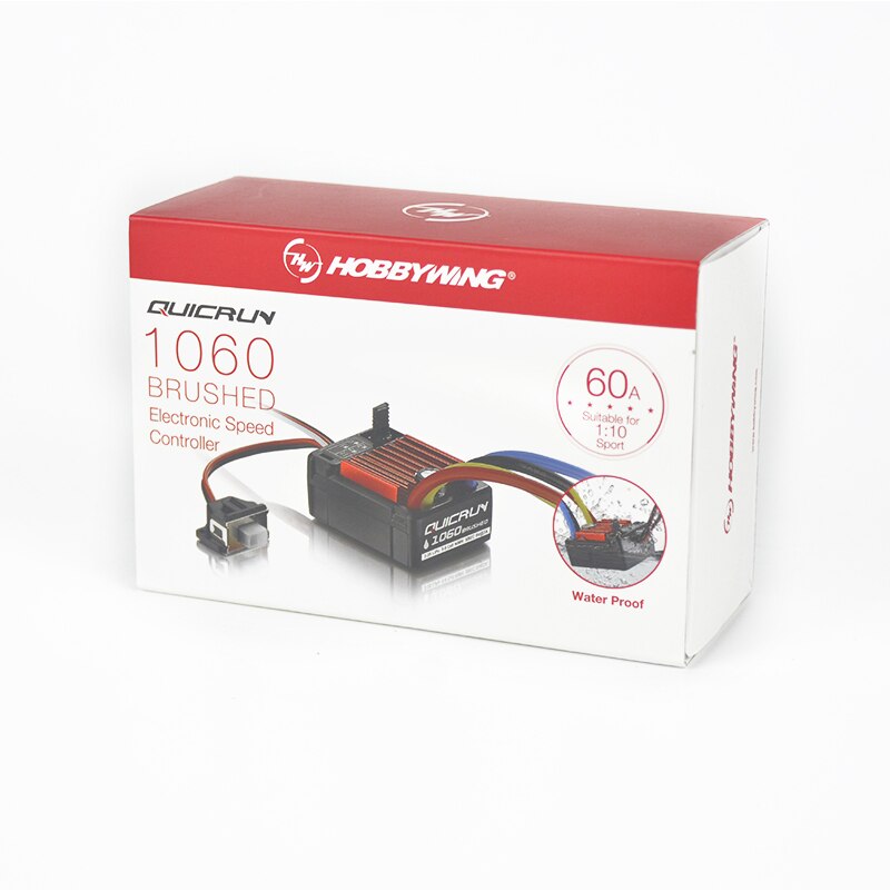 RC Auto Original Hobbywing QuicRun WP-1060 1060 60A Wasserdichte Gebürstet Elektronische Geschwindigkeit Regler ESC 6V/3A Für 1:10 Raupe Auto