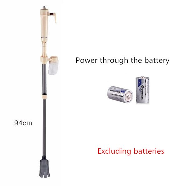 filtro de agua de acuario actualizado, cambio de batería, sifón eléctrico, aspiradora automática para el hogar, tanque de peces, lavadora de filtro de bombeo de grava: 94D