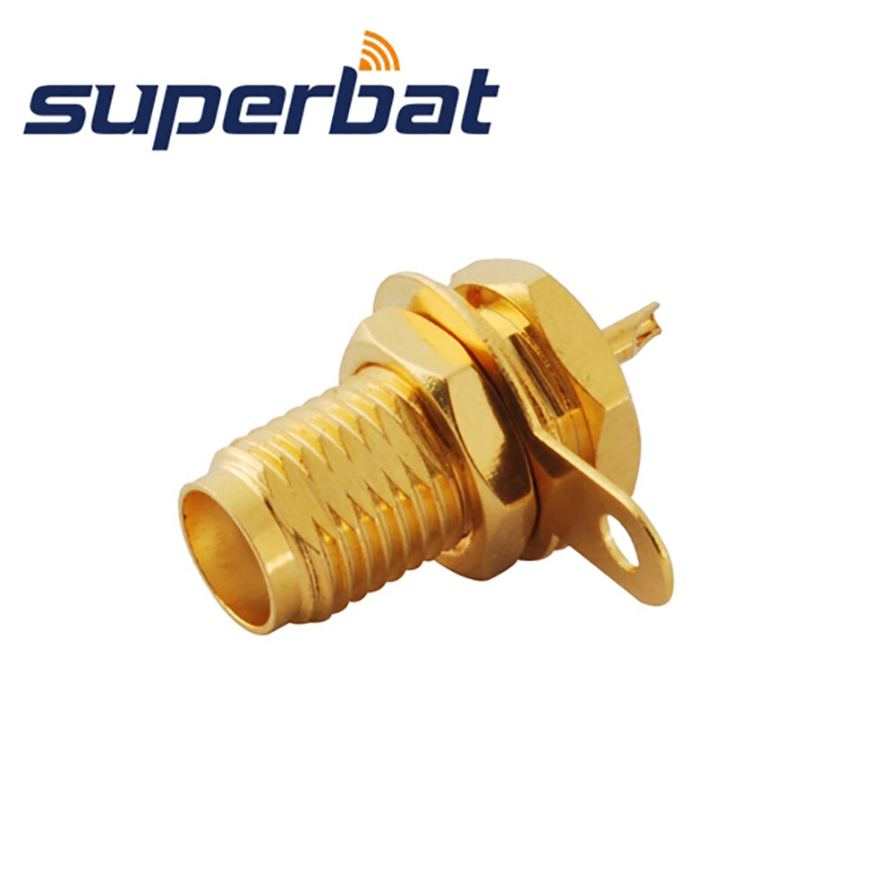 Superbat – montage sur panneau femelle SMA, 10 pièces, avec écrou et coupe à souder, connecteur Coaxial RF, cloison droite pour antenne de routeur Wlan