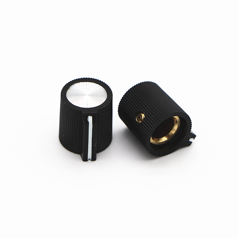 16x14 Gitarren effektor knopf Leistungs verstärker knopf Potentiometer knopf Innen loch 6,4mm: Black