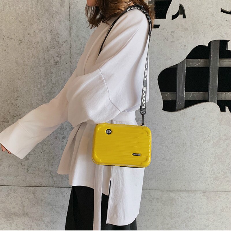 Handtaschen Frauen Taschen Neue Trend Mini Koffer bilden praktisch Taschen Platz Kasten Breite Schulter Riemen Taschen Für mädchen