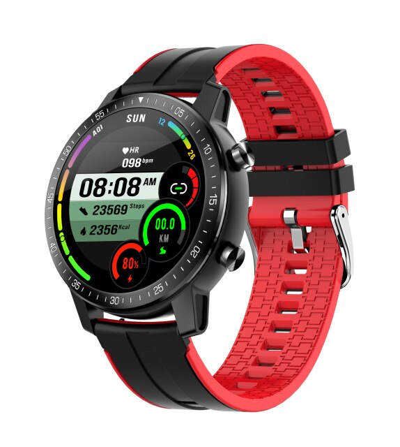 S30 Smart Armband Sport Fitness Tracker Horloge Hartslag Slaap Monitoring Waterdichte Klok Mannen Camera Remote Horloge: Black Red