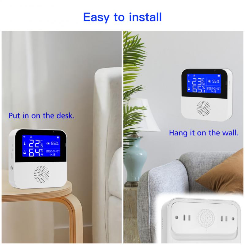 Tuya Smart Home Wifi Temperature Sensor Home Assistant Humidity Sensor Work with Google Assistant