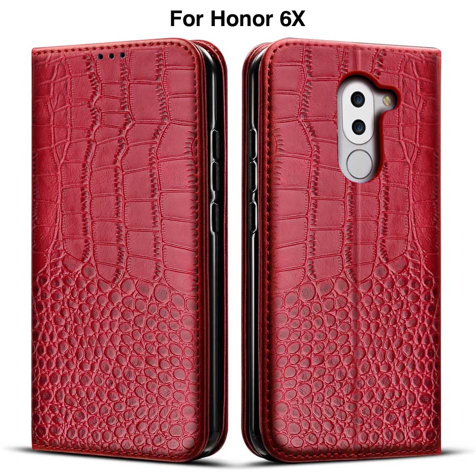 For Huawei Honor 6X case flip leather book style Case For Huawei Mate 9 Lite Phone Cases For Huawei GR5 cover + card slots: For Mate 9 Lite / Red