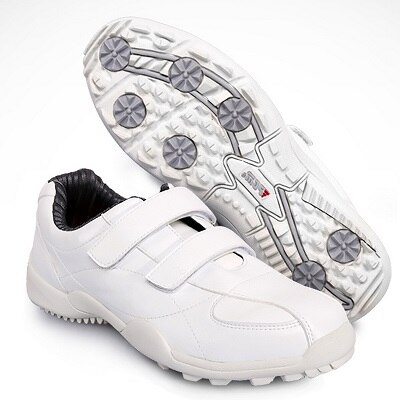 Pgm , zapatos de Golf antideslizantes para mujer, zapatillas ligeras transpirables de Golf/tenis, zapatillas de deporte de cuero suave AA10098: Blanco / 6,5