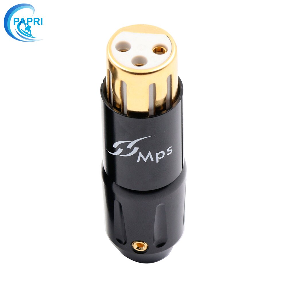 Los diputados César-W/M alta 3pin hombre 24K chapado en oro mujer XLR macho Jack equilibrio macho conector de Audio del micrófono hembra: Caesar-W