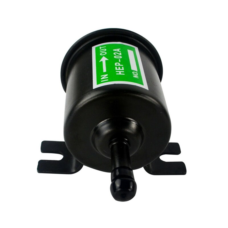 Universal 12v kraftig elektrisk brændstofpumpe metal fast benzin inline brændstofpumpe benzinoverførselspumpe 12 volt hep -02a