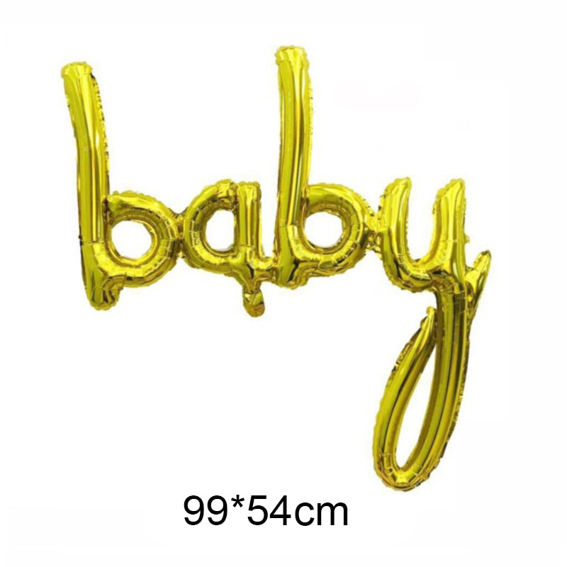 Baby ballon baby shower folie mylar en dreng pige ballon køn afsløre 1st første fødselsdag graviditet annonceringsfest: Guld baby