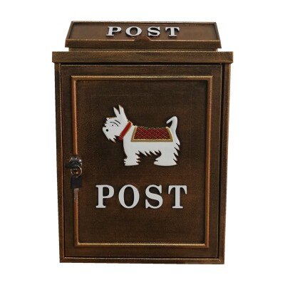 Aluminum Mailbox With Lock Home Vintage Letter Newspaper Post Box Ourdoor Garden Waterproof Pastoral Rural Style Mailbox: MB-19-H