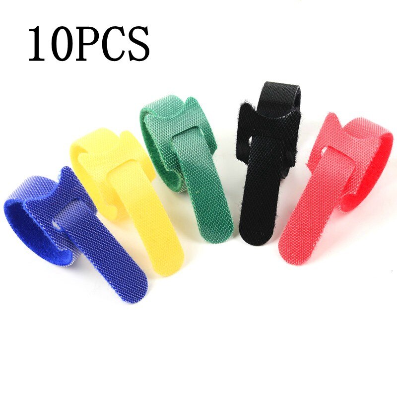 10/50 Stuks 12*150Mm Herbruikbare Magic Kabelbinders Zelfklevende Magic Sticker Nylon Gesp Kabel bandjes Office Data Lijn Management: 10PCS